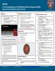 mctim|LAUNCH OF MCTIMS UNIT TRAINING RESOURCE .